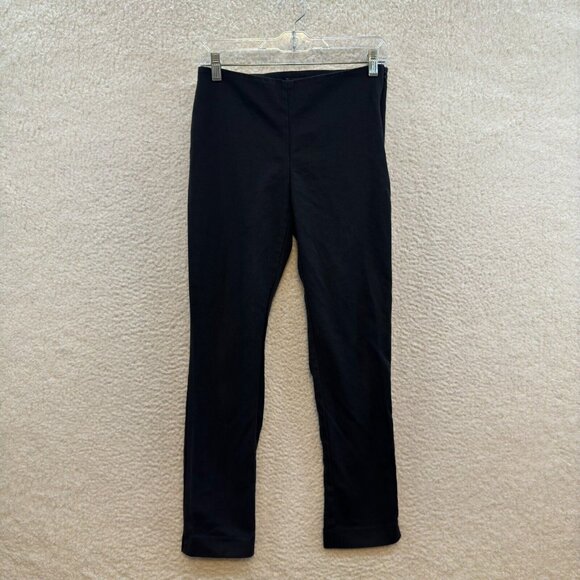 Y2K Vintage Capri Bermuda Pants 6 27 Black Corpcore Office Career Side Zip - Picture 1 of 11
